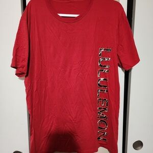 lululemon athletica Red Short Sleeve Tee